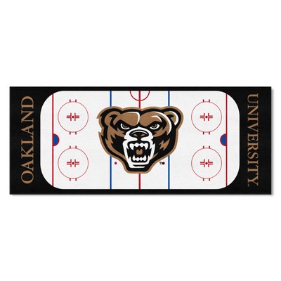 Fan Mats  LLC Oakland Golden Grizzlies Rink Runner Black