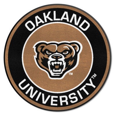 Fan Mats  LLC Oakland Golden Grizzlies Roundel Mat Black