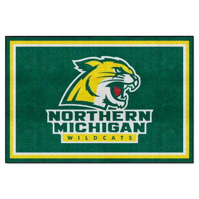 Fan Mats  LLC Northern Michigan Wildcats 5x8 Rug Green