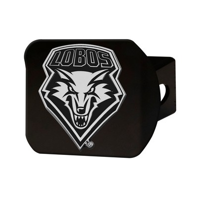 Fan Mats  LLC New Mexico Lobos Hitch Cover Black Black