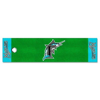 Fan Mats  LLC Florida Marlins Putting Green Mat Retro Green