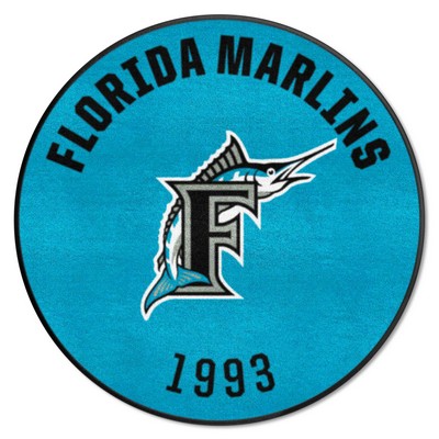 Fan Mats  LLC Florida Marlins Roundel Mat Retro Turquoise