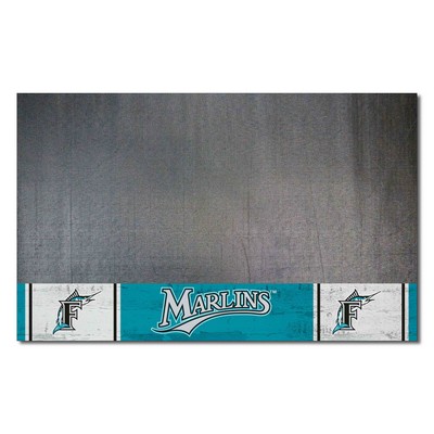 Fan Mats  LLC Florida Marlins Grill Mat Retro Turquoise