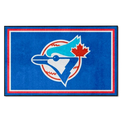 Fan Mats  LLC Toronto Blue Jays 4x6 Rug Retro Blue