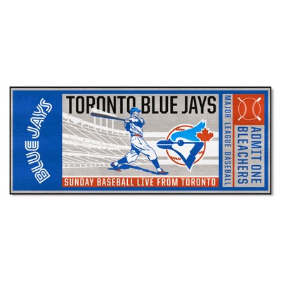 Fan Mats  LLC Toronto Blue Jays Ticket Runner Retro Gray