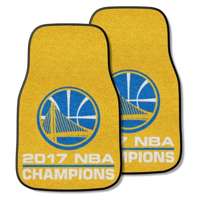 Fan Mats  LLC Golden State Warriors 2-pc Carpet Car Mat Set Yellow