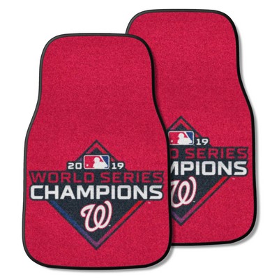 Fan Mats  LLC Washington Nationals 2-pc Carpet Car Mat Set Red