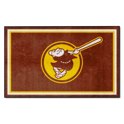 Fan Mats  LLC San Diego Padres 4x6 Rug Brown