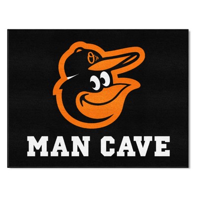 Fan Mats  LLC Baltimore Orioles All-Star Mat Man Cave Black