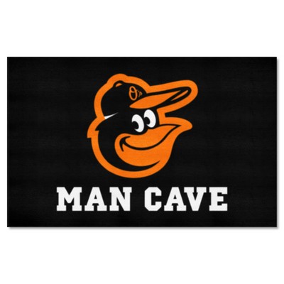 Fan Mats  LLC Baltimore Orioles Ulti-Mat Man Cave Black