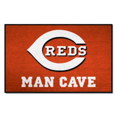 Fan Mats  LLC Cincinnati Reds Starter Mat Man Cave Red