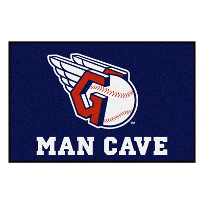 Fan Mats  LLC Cleveland Guardians Starter Mat Man Cave Blue