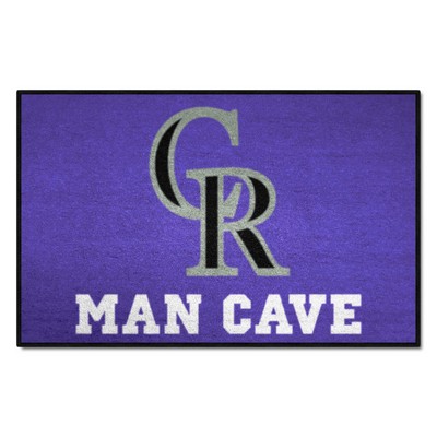 Fan Mats  LLC Colorado Rockies Starter Mat Man Cave Purple