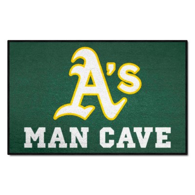 Fan Mats  LLC Oakland Athletics Starter Mat Man Cave Green