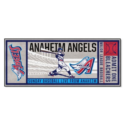 Fan Mats  LLC Anaheim Angels Ticket Runner Retro Gray