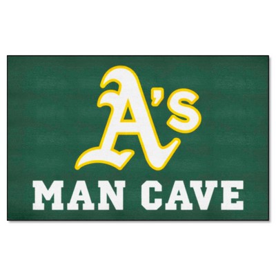 Fan Mats  LLC Oakland Athletics Ulti-Mat Man Cave Green