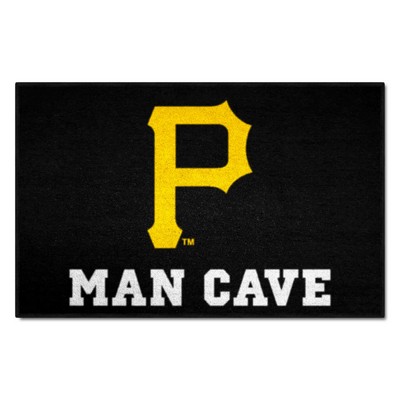 Fan Mats  LLC Pittsburgh Pirates Starter Mat Man Cave Black