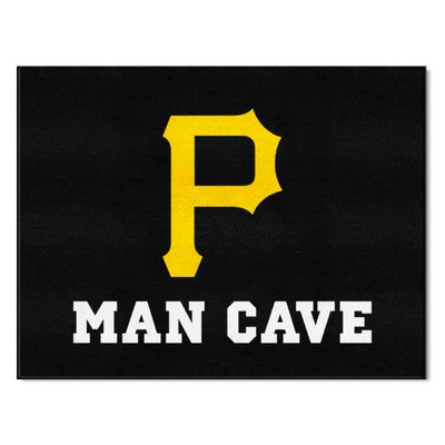 Fan Mats  LLC Pittsburgh Pirates All-Star Mat Man Cave Black