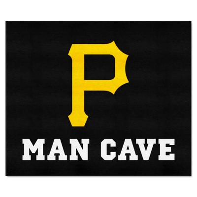 Fan Mats  LLC Pittsburgh Pirates Tailgater Mat Man Cave Black