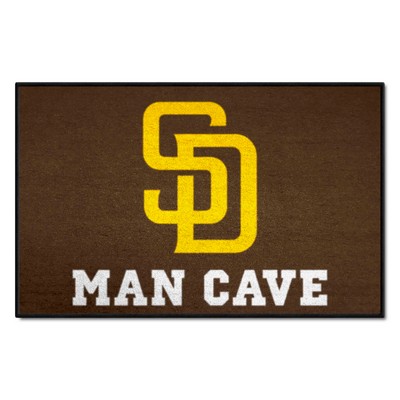 Fan Mats  LLC San Diego Padres Starter Mat Man Cave Brown