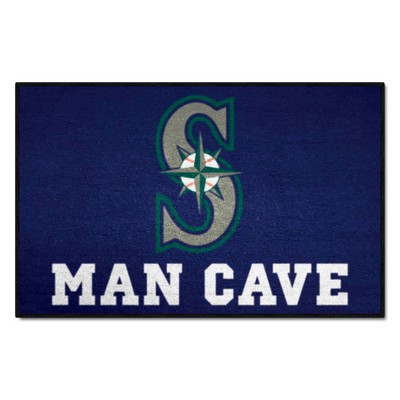 Fan Mats  LLC Seattle Mariners Starter Mat Man Cave Navy