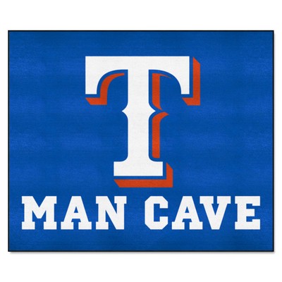 Fan Mats  LLC Texas Rangers Tailgater Mat Man Cave Blue