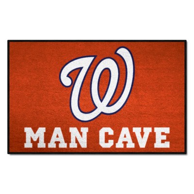 Fan Mats  LLC Washington Nationals Starter Mat Man Cave Red