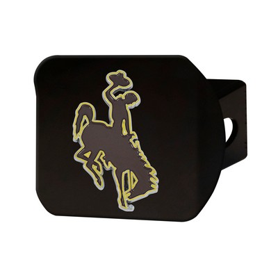 Fan Mats  LLC Wyoming Cowboys Color Hitch Cover Black Brown