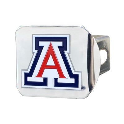 Fan Mats  LLC Arizona Wildcats Color Hitch Cover Chrome Chrome