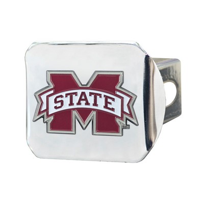 Fan Mats  LLC Mississippi State Bulldogs Color Hitch Cover Chrome Chrome