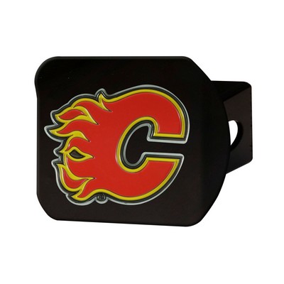 Fan Mats  LLC Calgary Flames Color Hitch Cover Black Black