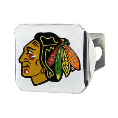 Fan Mats  LLC Chicago Blackhawks Color Hitch Cover Chrome Chrome