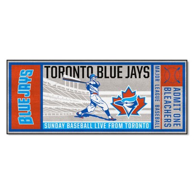 Fan Mats  LLC Toronto Blue Jays Ticket Runner Retro Gray