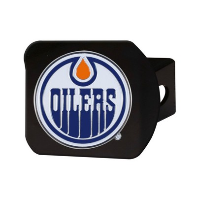 Fan Mats  LLC Edmonton Oilers Color Hitch Cover Black Black