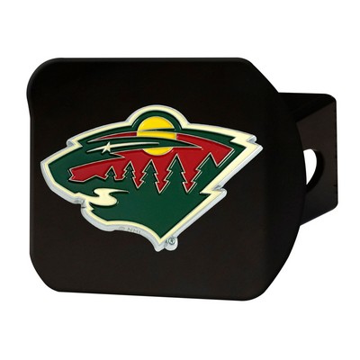 Fan Mats  LLC Minnesota Wild Color Hitch Cover Black Green