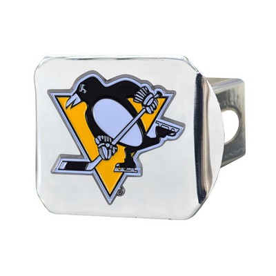 Fan Mats  LLC Pittsburgh Penguins Color Hitch Cover Chrome Chrome