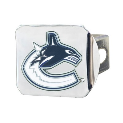 Fan Mats  LLC Vancouver Canucks Color Hitch Cover Chrome Chrome