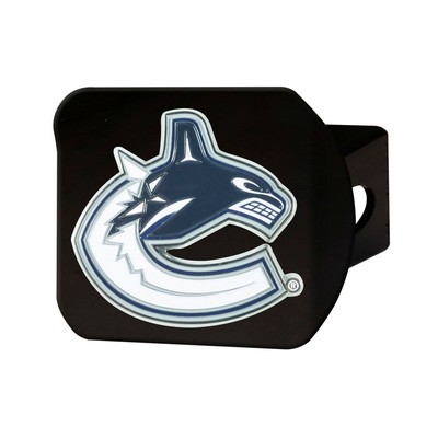 Fan Mats  LLC Vancouver Canucks Color Hitch Cover Black Black