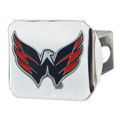 Fan Mats  LLC Washington Capitals Color Hitch Cover Chrome Chrome