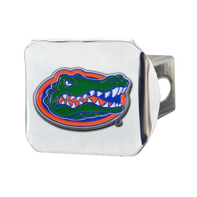 Fan Mats  LLC Florida Gators Color Hitch Cover Chrome Chrome