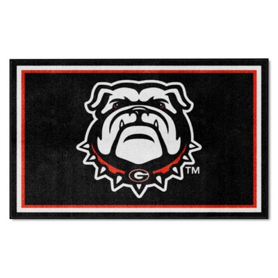 Fan Mats  LLC Georgia Bulldogs 4x6 Rug Black