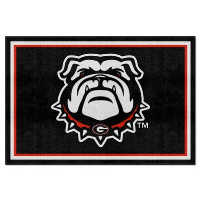 Fan Mats  LLC Georgia Bulldogs 5x8 Rug Black