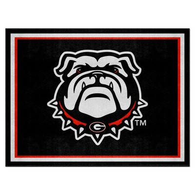 Fan Mats  LLC Georgia Bulldogs 8x10 Rug Black