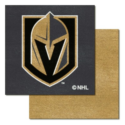 Fan Mats  LLC Vegas Golden Knights Team Carpet Tiles Gray