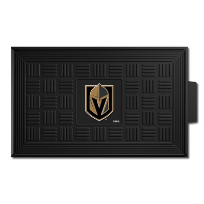 Fan Mats  LLC Vegas Golden Knights Medallion Door Mat Black