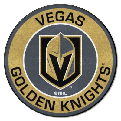 Fan Mats  LLC Vegas Golden Knights Roundel Mat Gray