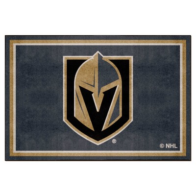 Fan Mats  LLC Vegas Golden Knights 5x8 Rug Gray