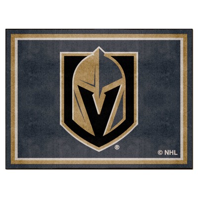 Fan Mats  LLC Vegas Golden Knights 8x10 Rug Gray