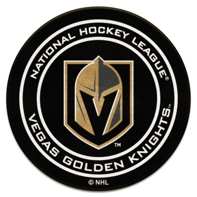 Fan Mats  LLC Vegas Golden Knights Puck Mat Black