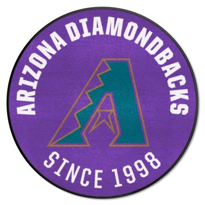 Fan Mats  LLC Arizona Diamondbacks Roundel Mat Retro Purple